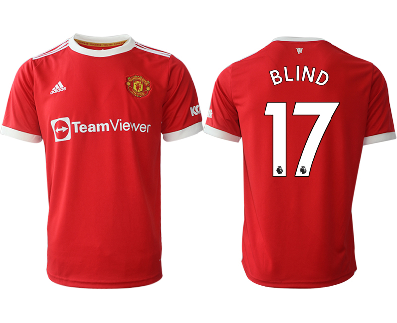 Men 2021-2022 Club Manchester United home red aaa version #17 Adidas Soccer Jersey->manchester united jersey->Soccer Club Jersey